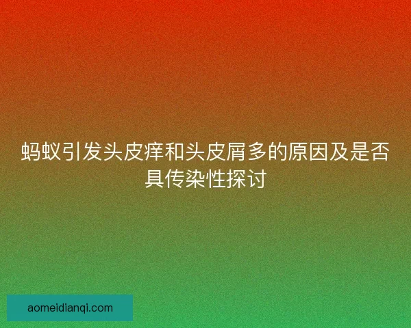 蚂蚁引发头皮痒和头皮屑多的原因及是否具传染性探讨
