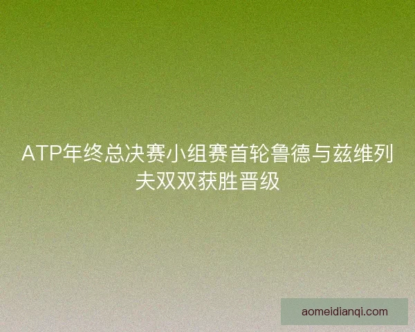 ATP年终总决赛小组赛首轮鲁德与兹维列夫双双获胜晋级