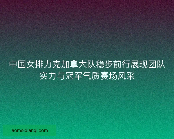中国女排力克加拿大队稳步前行展现团队实力与冠军气质赛场风采 中国女排力克加拿大队稳步前行展现团队实力与冠军气质赛场风采